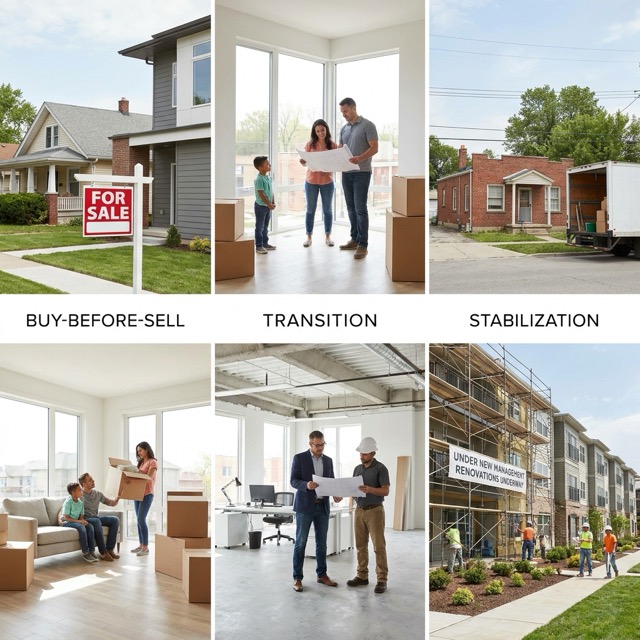 bridge loan use cases Massachusetts - buy-before-sell, transition, stabilization