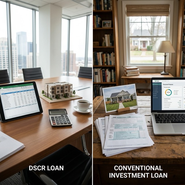 DSCR loan vs conventional investment loan Oregon - underwriting comparison