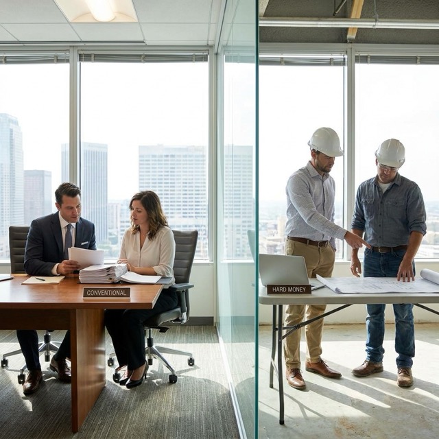 hard money vs conventional loans Delaware - comparison for real estate investors